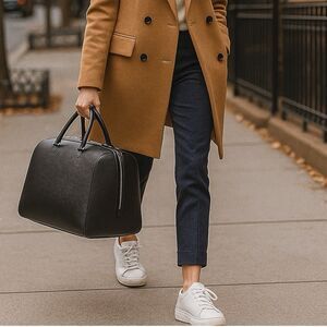 Matt‎ And Nat Vegan Black Leather Boston Bag Travel Satchel Doctor Handbag